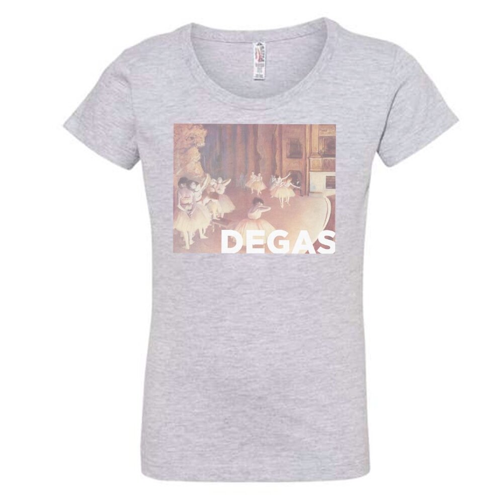 NWT Degas Print Big Girls Gray T-shirt - Dress Rehearsal